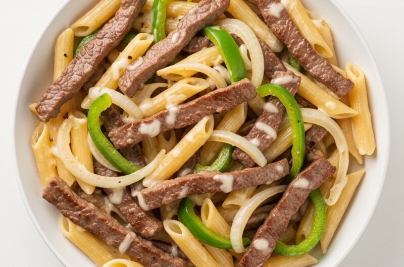 Philly Cheese Steak Pasta